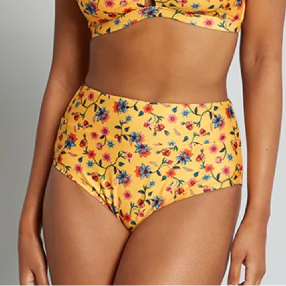 (B21) NEW ModCloth The Sara High-Waisted Bikini Bottom ONLY, Sz 2X, NWT - Picture 2 of 13